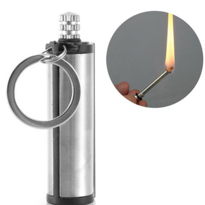 1pc Never Ending Match Permanent Match Stainless Steel Shell Outdoor Survive Lighter Cigarette Accessories Never Ending Match