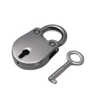 1pc Metal Mini Padlock Small Outdoor Luggage Key Case Lock With Key Bag Suitcase Decoration Locker Case Diary Protector