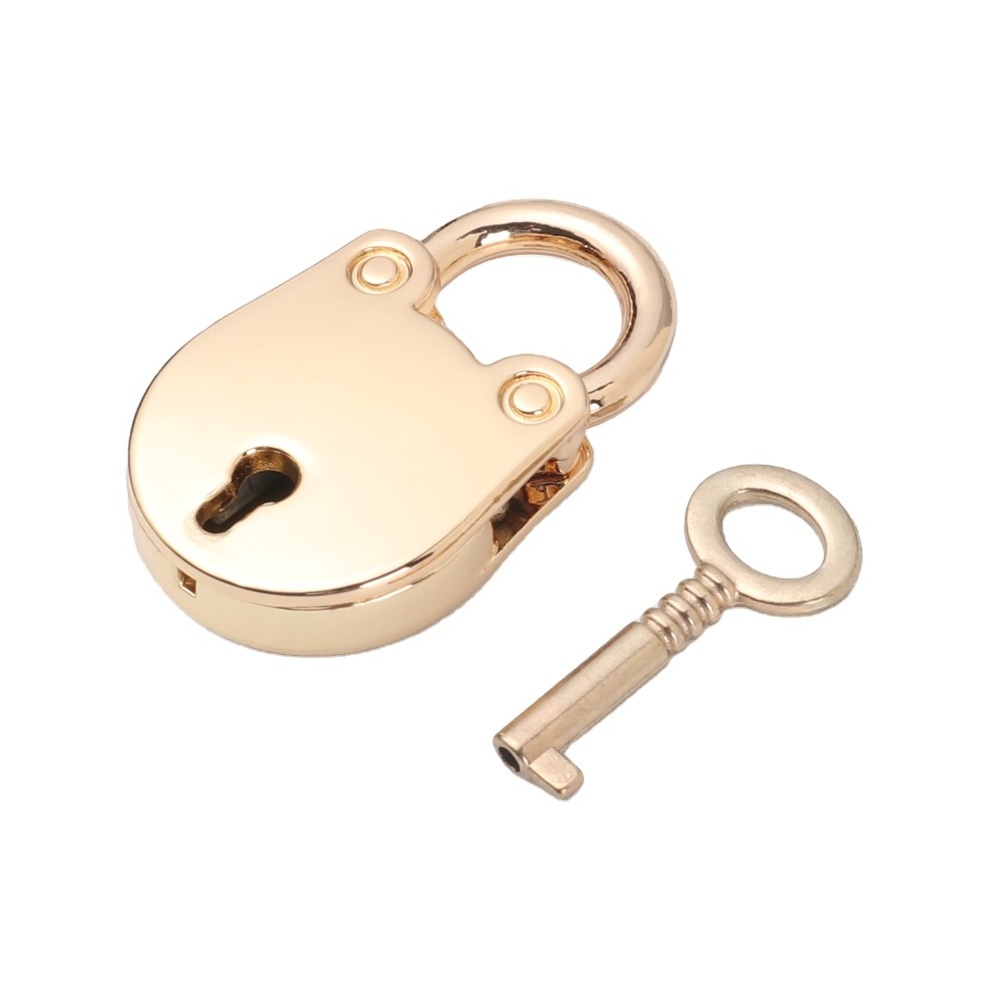 1pc Metal Mini Padlock Small Outdoor Luggage Key Case Lock With Key Bag Suitcase Decoration Locker Case Diary Protector