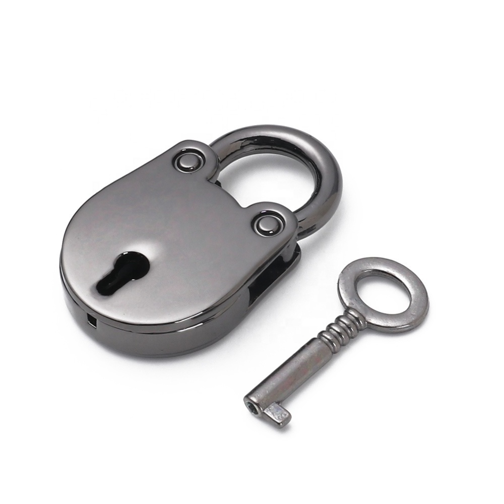 1pc Metal Mini Padlock Small Outdoor Luggage Key Case Lock With Key Bag Suitcase Decoration Locker Case Diary Protector