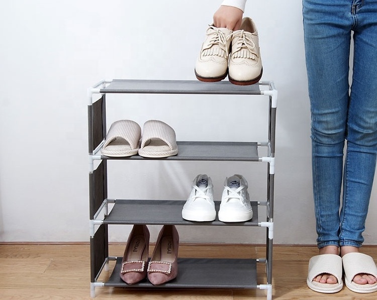 Multi-functional multi-storey shoe rack organizer Household cloth storage rack Simple dormitory provincial space rack