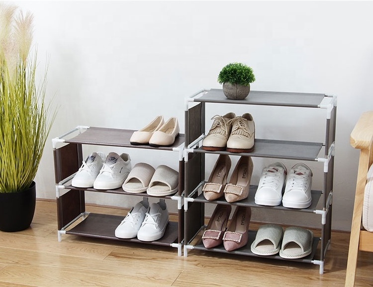 Multi-functional multi-storey shoe rack organizer Household cloth storage rack Simple dormitory provincial space rack