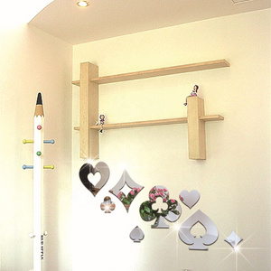 DIY home decoration square heart mirror wall sticker acrylic wall sticker