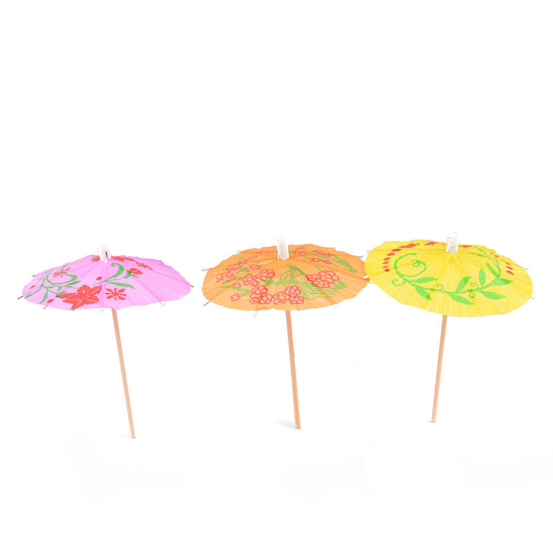 Kids Cocktail Umbrella Mini Drink Straws Party Toothpicks Fruit Paper Bar Creative