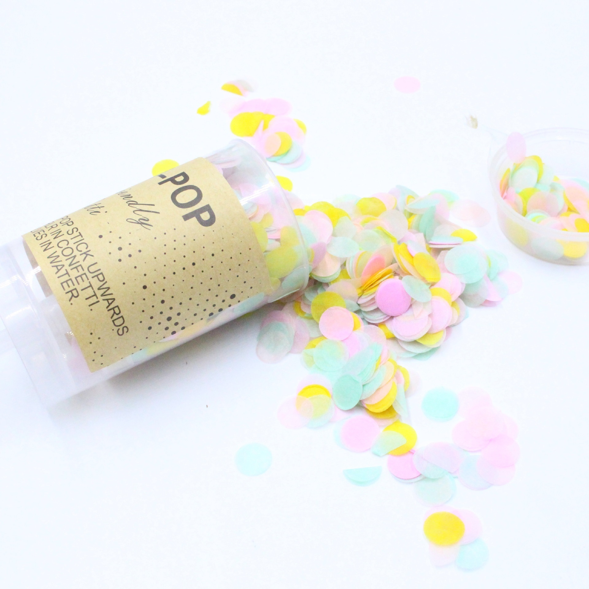 5pcs/set Push Pop Boy Girl Confetti Poppers for Wedding Happy Birthday Flower Mix Paper Mini Round Confetti Party Decoration