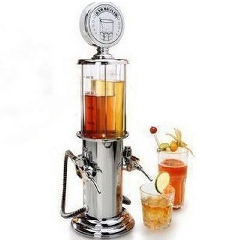 New Mini Beer Dispenser Machine Drinking Vessels Double Gun Pump With Transparent Layer Design Gas Station Bar For Drinking Wine