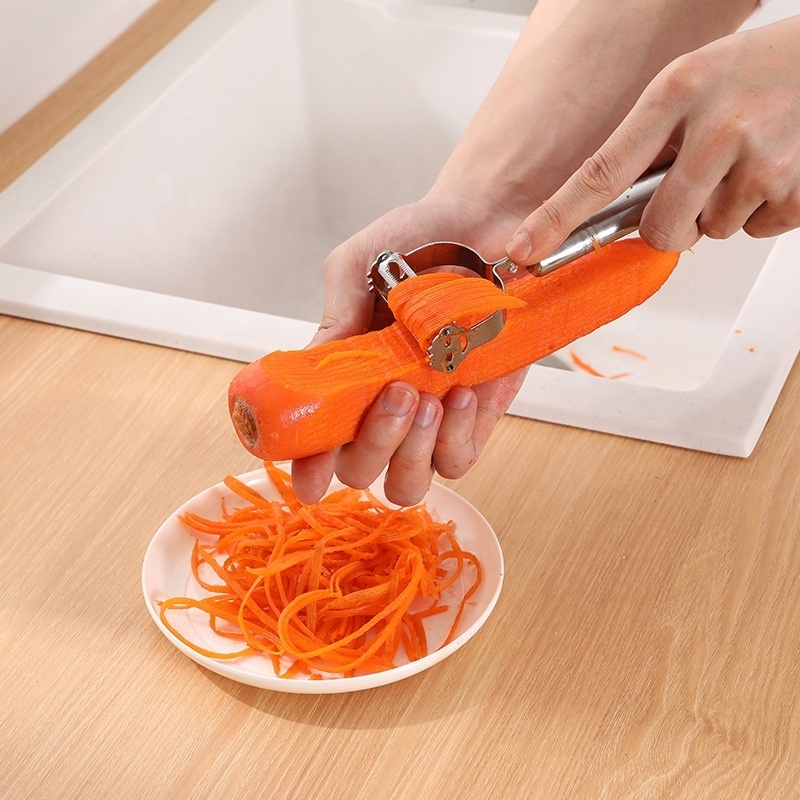 Portable High Quality Stainless Steel Potato Cucumber Carrot Grater Julienne Peeler Vegetables Fruit Peeler Vegetable Slicer