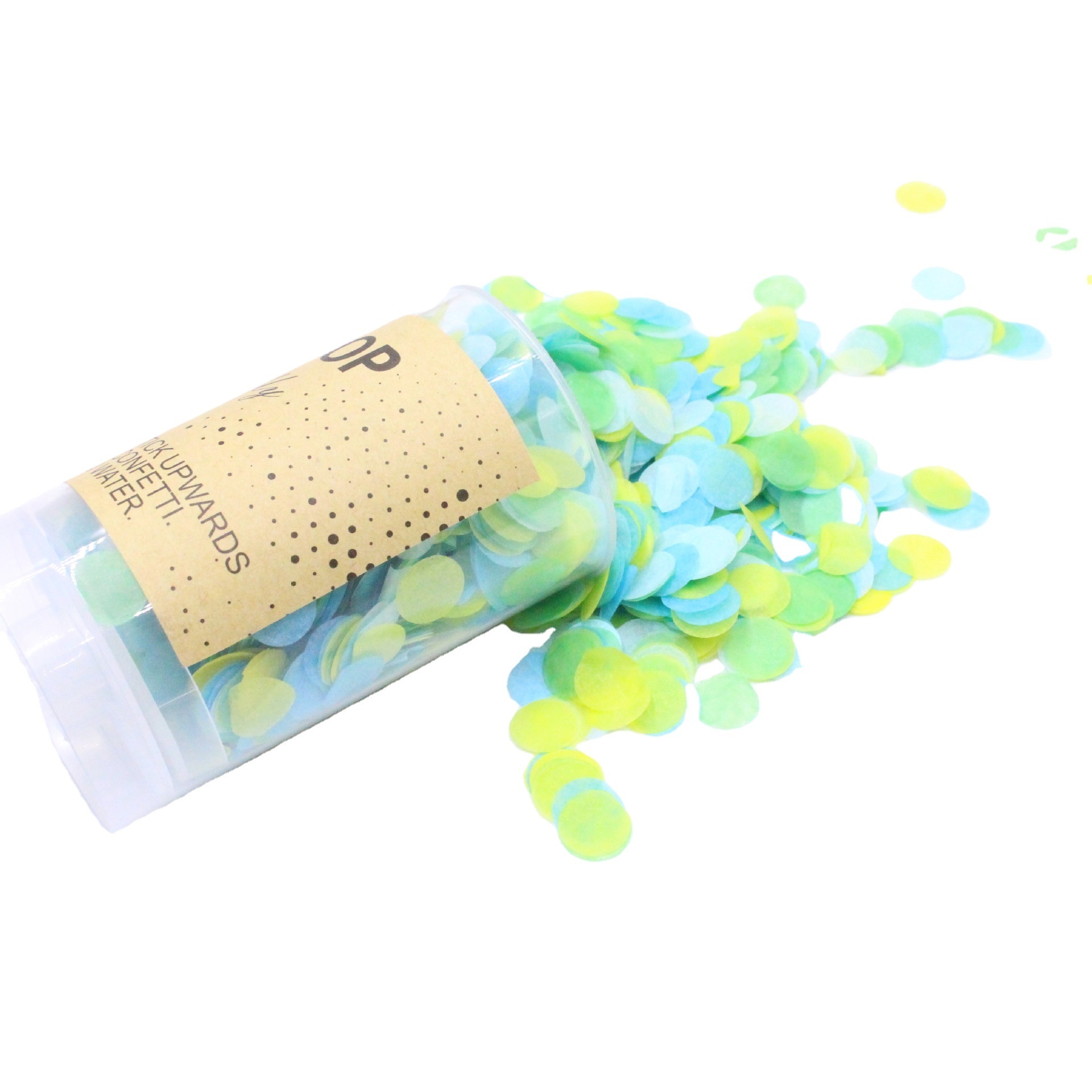 5pcs/set Push Pop Boy Girl Confetti Poppers for Wedding Happy Birthday Flower Mix Paper Mini Round Confetti Party Decoration