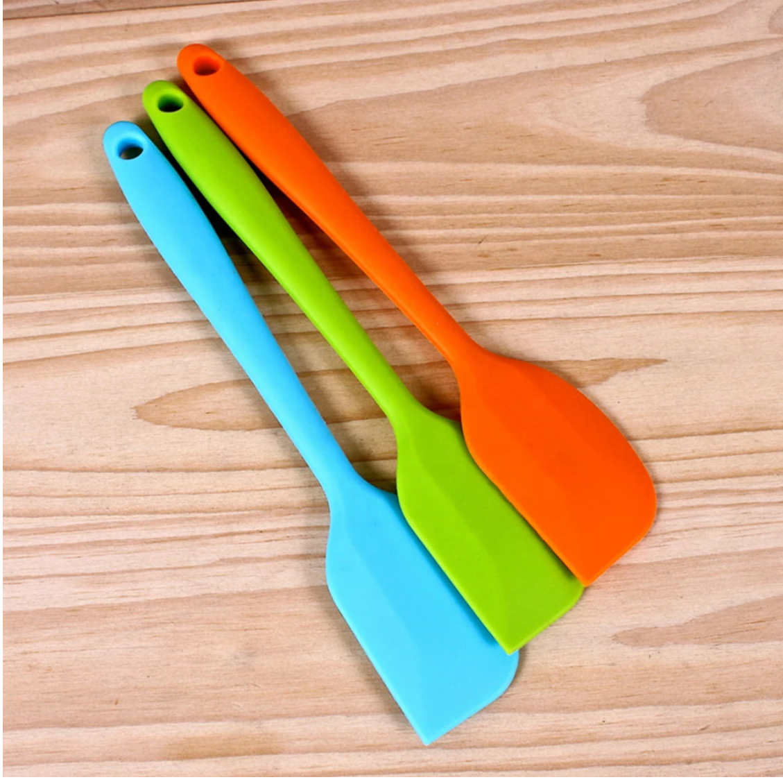 Heat Resistant Integrate Handle Silicone Spoon Scraper Kitchen Utensil Turner Spatula Pan Spatula Cake Cooking Random Color Tool