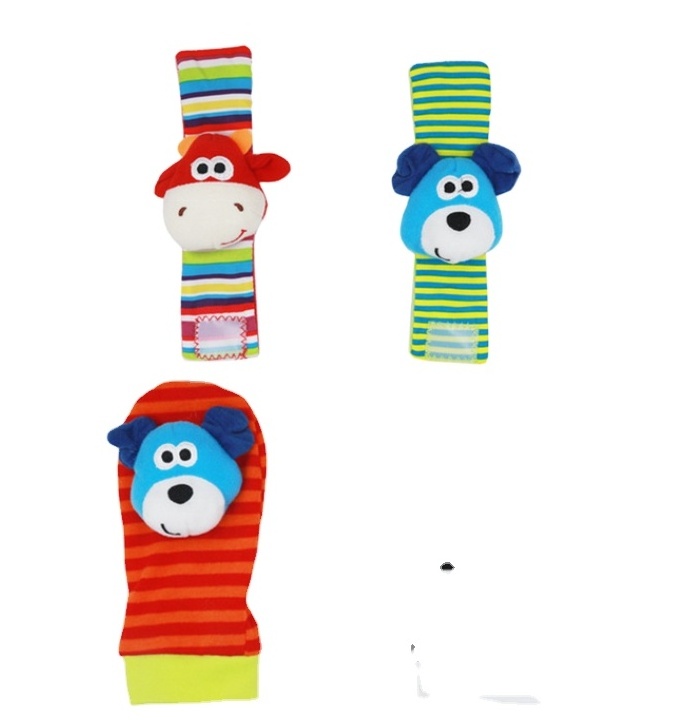 Infant Baby Kids Socks rattle toys Wrist Rattle and Foot Socks 0~24 Months