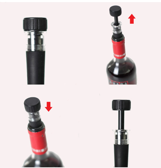 Red Wine Vacuum Bottle Stopper Champagne Bottle Preserver Air Pump Wine Vacuum Sealed Saver Kitchen Gadgets