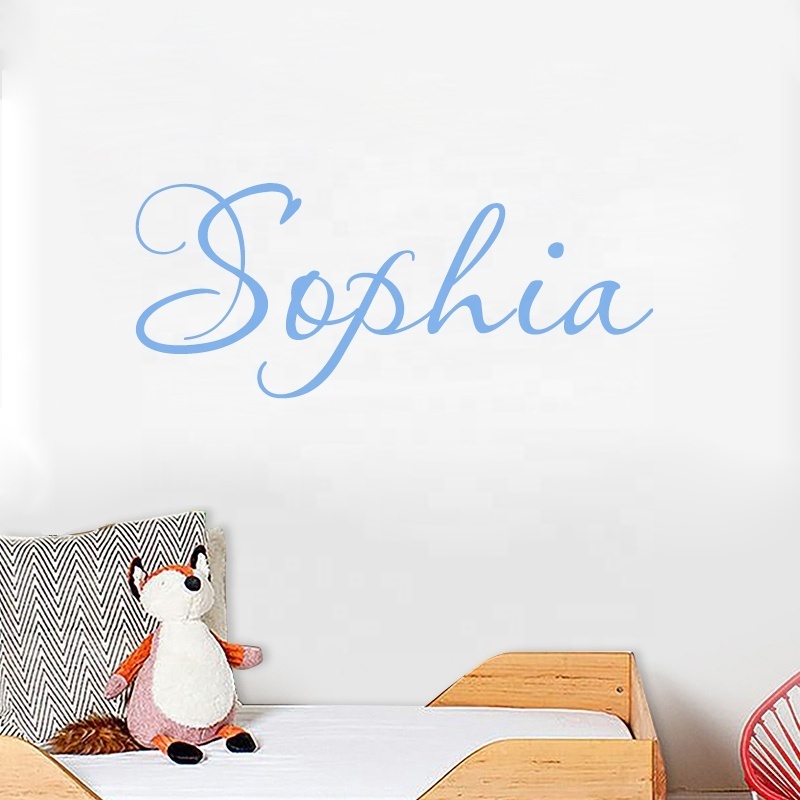 Personalise Custom Girls Name Wall stickers Kids Name Wall Decals Children Bedroom Decoration nursery Name Art Mural