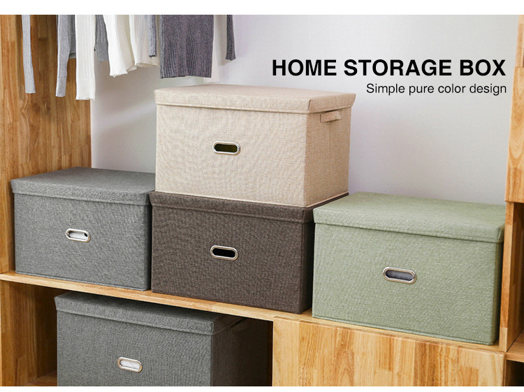 Household Items Foldable Storage Box Organizer, Fabric Storage Boxes Organizer Kids Folding Storage Box