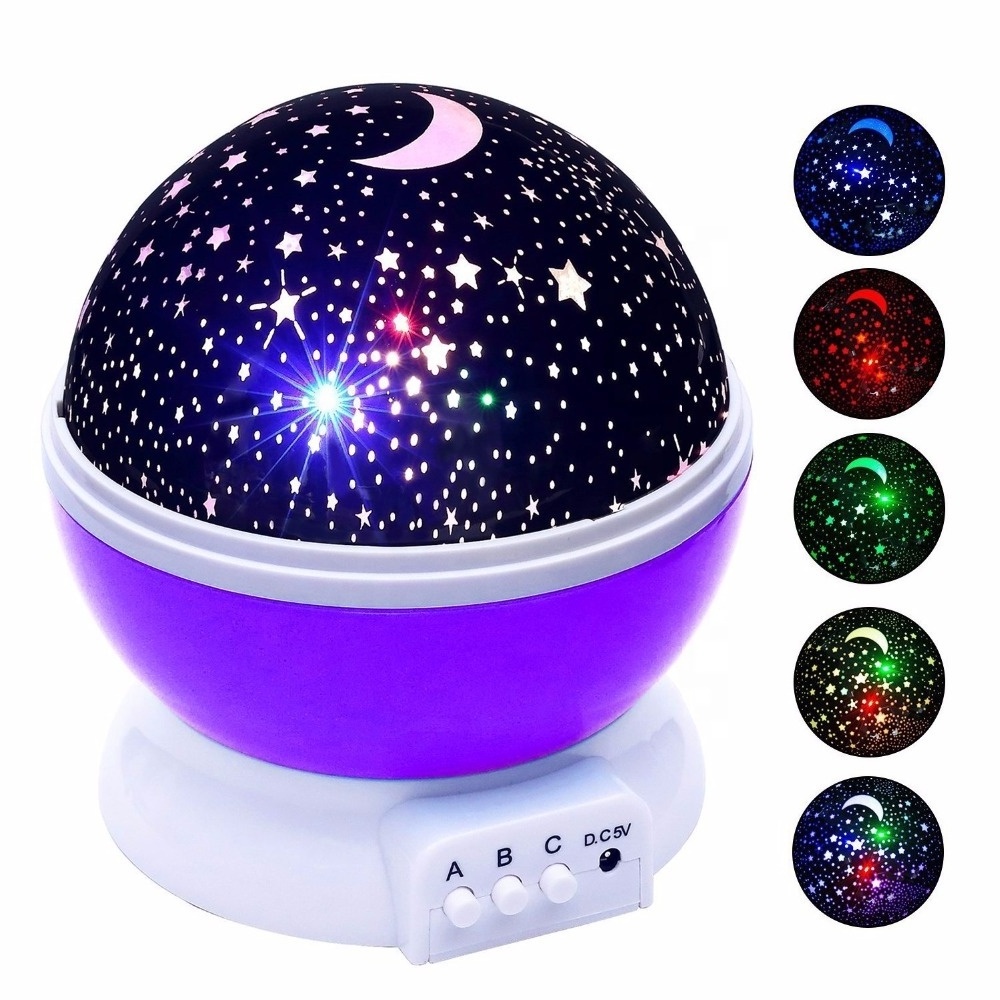 Stars Starry Sky LED Night Light Projector Luminaria Moon Novelty Table Night Lamp Battery USB Night light For Children