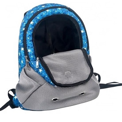 Pet Carrier Shoulders Back Front Pack Dog Cat Travel Bag Mesh Backpack Head out Design Travel Adjustable Shoulder Strap