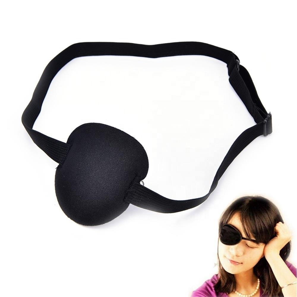 1Pcs Black Pirate Eye Patch Mask Eyeshade Plain Fancy Costume for Adult Lazy Eyes