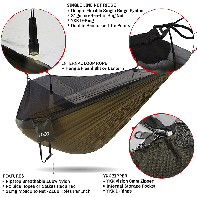 Hot selling outdoor portable parachute nylon camping hammok/hamock/hamak/hammock with tree strap