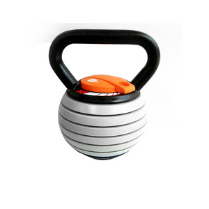 PU Coated Adjustable Kettle Bell Training Commercial Urethane Kettlebell Dumbbell Steel Weight Set With Chrome Grip