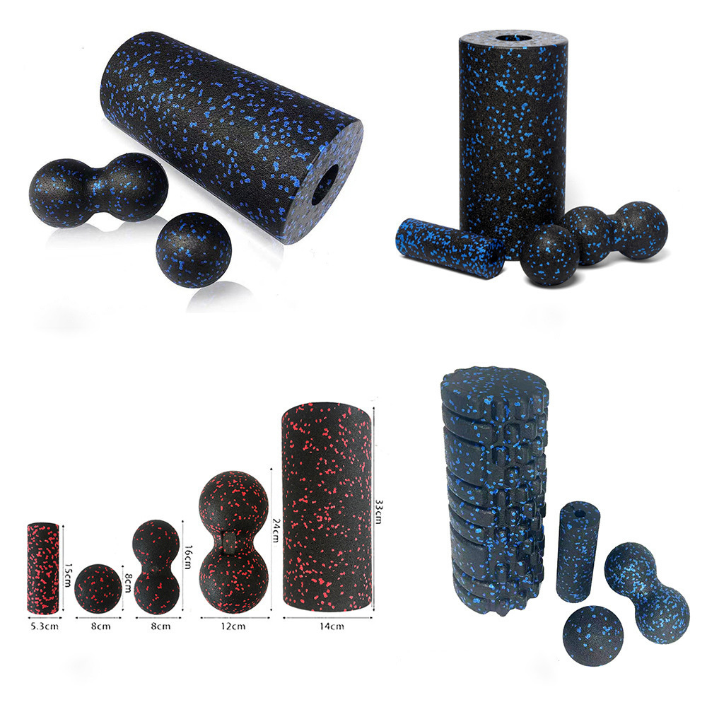 Wholesale High Density Eva Epp Yoga Massage Foam Roller Water Bottle Set Foam Rollers Massager For Exercise