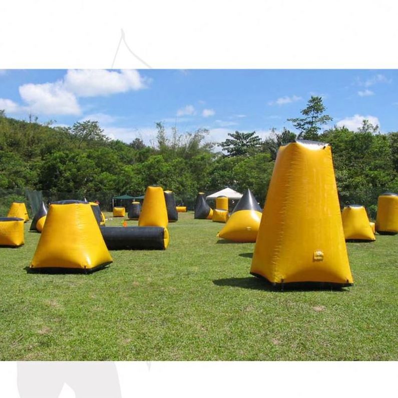 Black And White Inflatable Paintball Bunker Wall, Inflatable Air Arena In Guangzhou YL Inflatables Limited