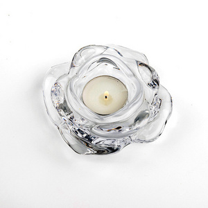 Candle Holder Set Machine-pressed Clear Glass Candle Holder Clear Glass Votive Candle Holder Fancy Glass