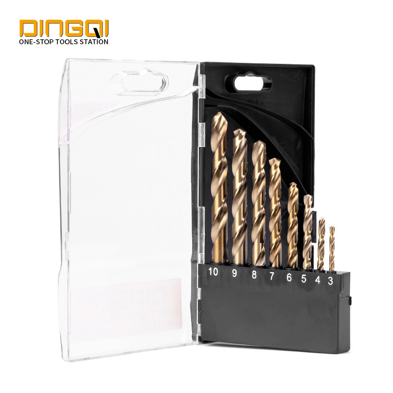 DINGQI Hot Sale High Speed Steel Good Quality 6pcs 8pcs 19pcs Hss Twist Drill Bits Set