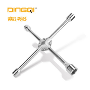 DINGQI Universal Cross Wheel Tire Key Wrench 4 Way,Car Cross Wrench