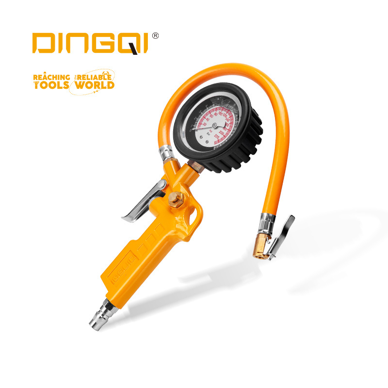 DingQi Factory Portable Heavy Duty Function Car Motorcycle Bicycle Auto Inflating Air Tire Inflator Pressure Gauge With 200psi