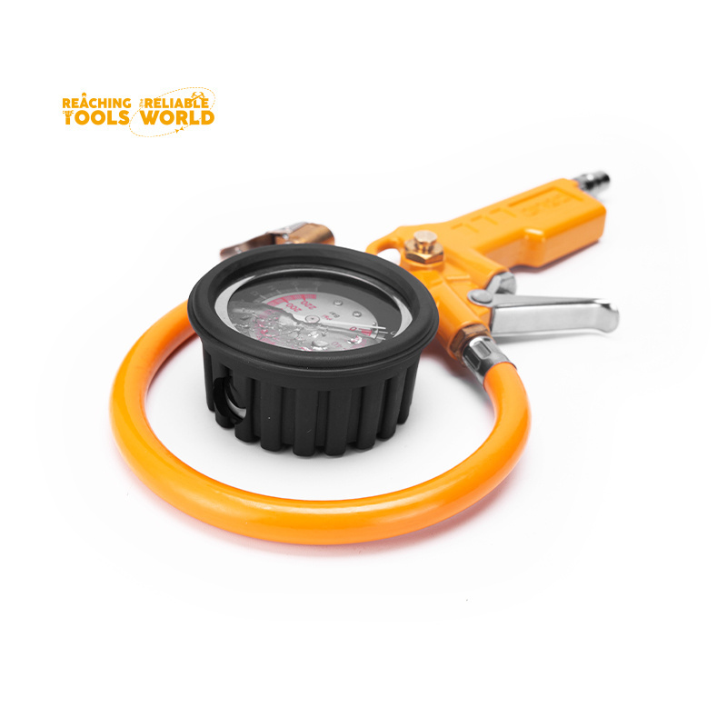 DingQi Factory Portable Heavy Duty Function Car Motorcycle Bicycle Auto Inflating Air Tire Inflator Pressure Gauge With 200psi