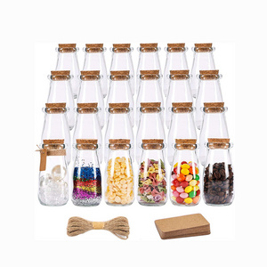 Wholesale 100ML glass bottles with cork potion bottles mini jars with cork lids for party wedding Favors Halloween