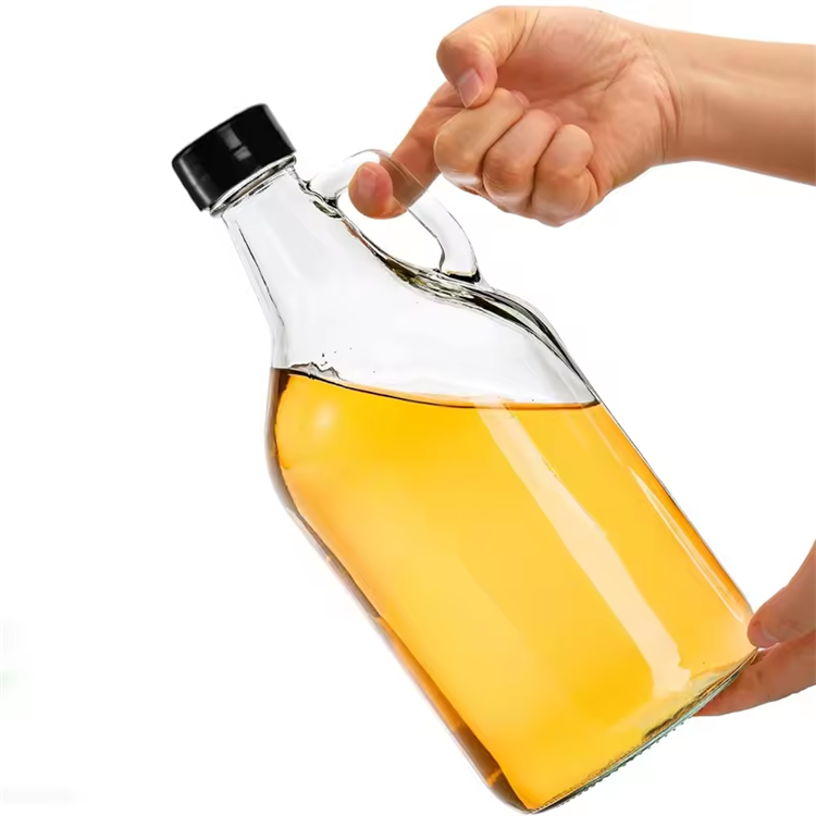 Wholesale large liquor gallon glass jug container california glass wine bottle with cap