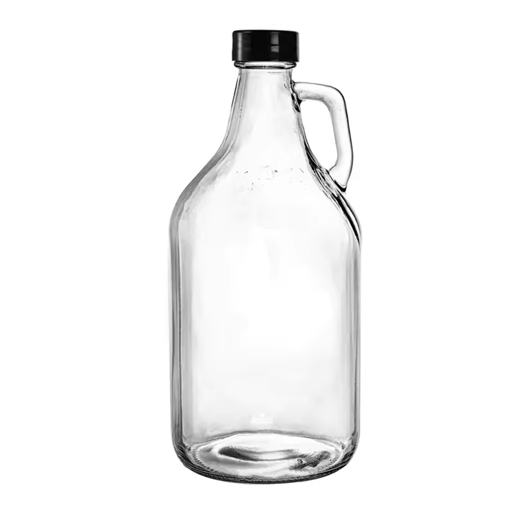 Wholesale large liquor gallon glass jug container california glass wine bottle with cap