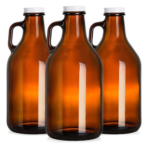 Wholesale 1liter 2L 3L  water kombucha california  jug amber large glass bottles for wine making