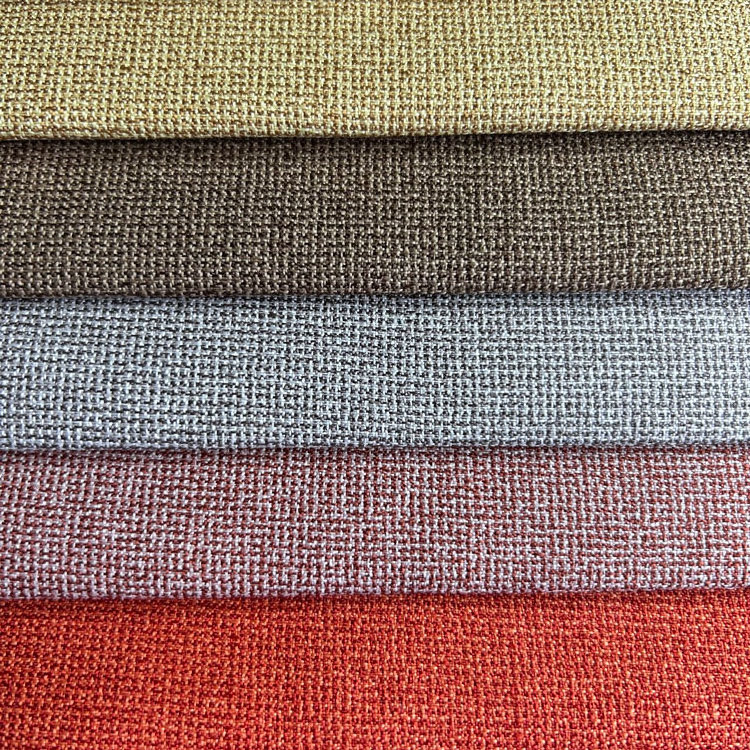 100% polyester imitation linen feels like linen flax fabric upholstery linen sofa fabric for furniture textile