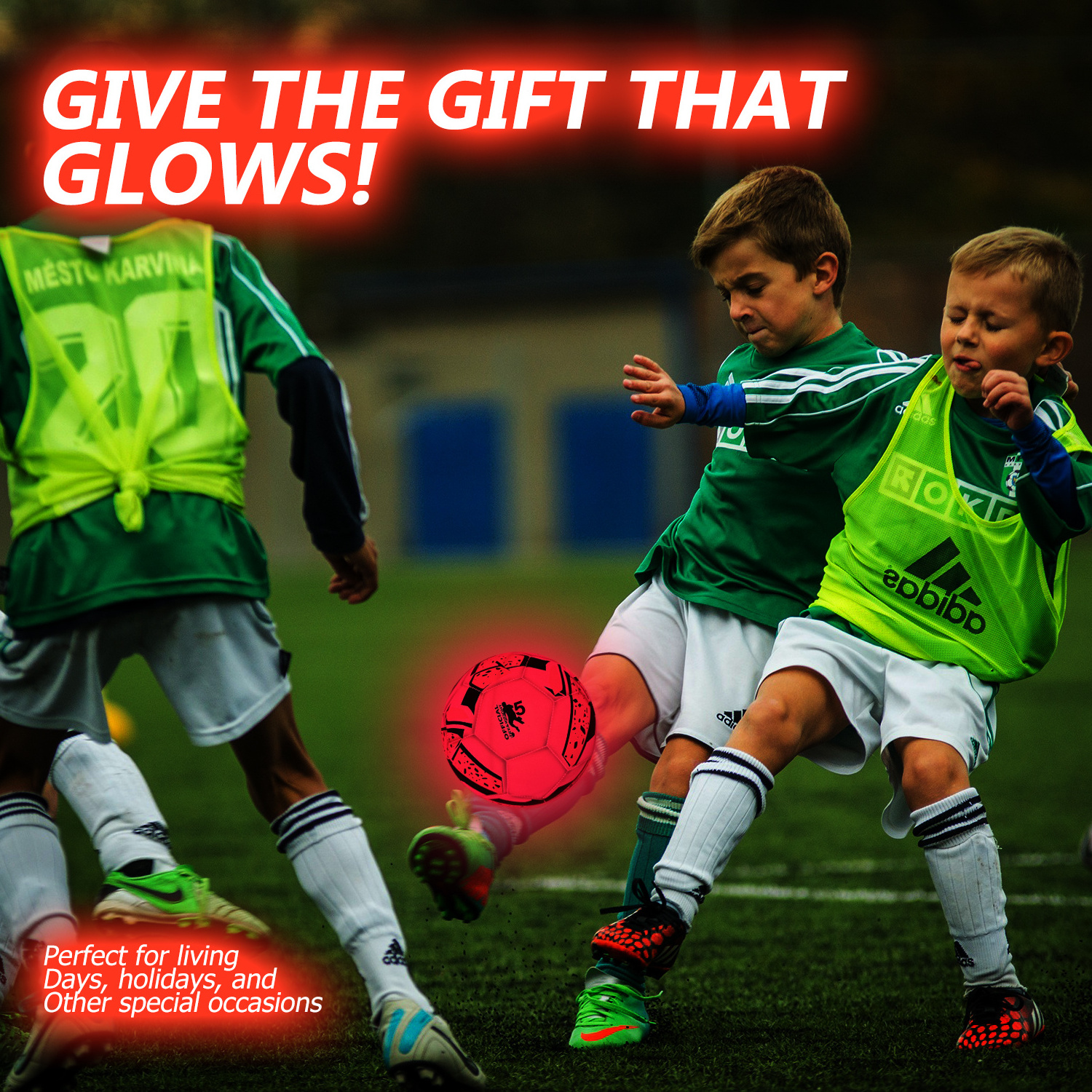 Official Size Rechargeable LED Soccer Ball Glow in the Dark Light-Up Training Ball