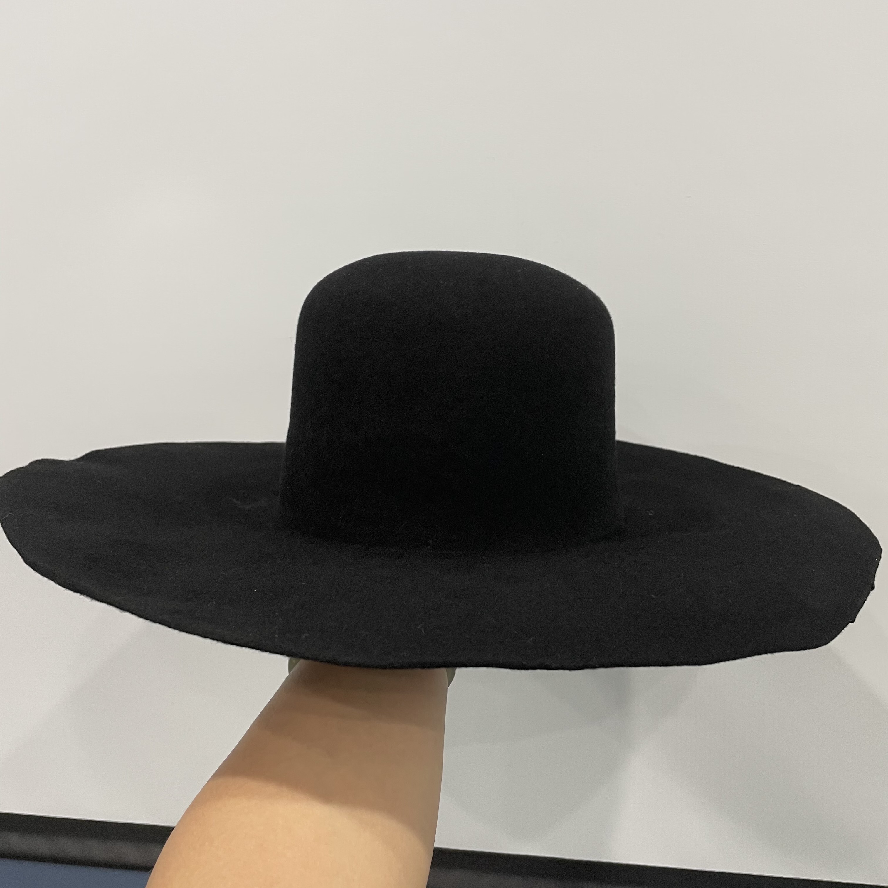 100% Australian wool fiber wool wide brim capeline hat body semi-hat for make wool felt hats