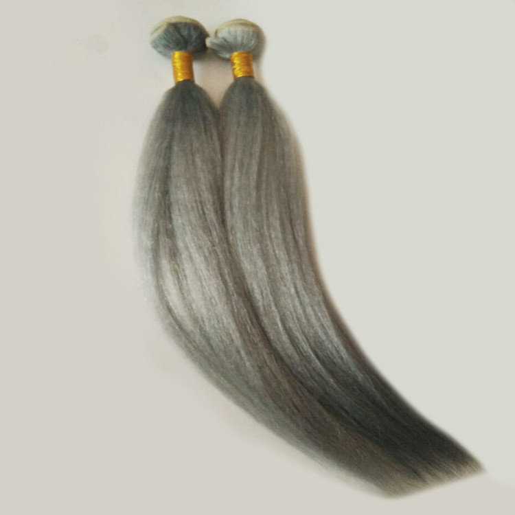 100% yak hair black and white color 15cm-40cm for hair extension and wigs