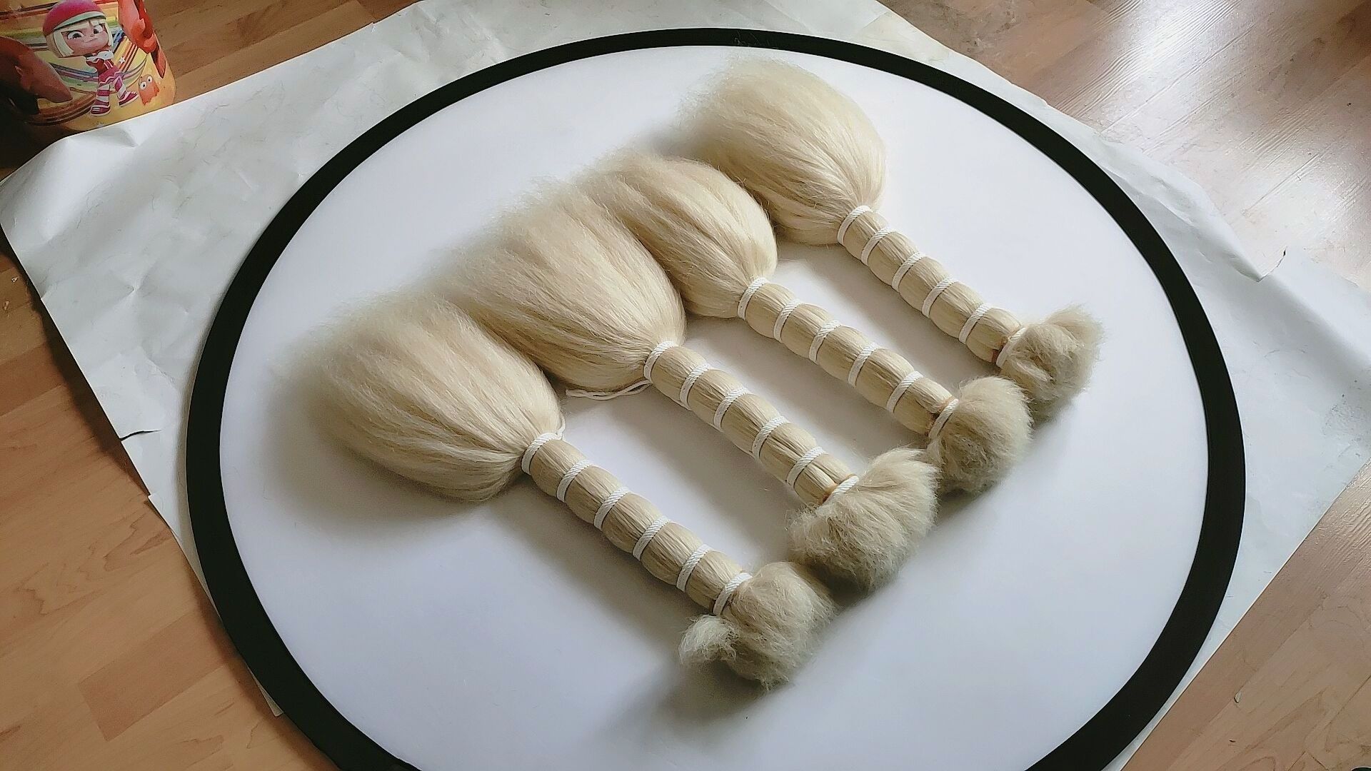 100% yak hair black and white color 15cm-40cm for hair extension and wigs