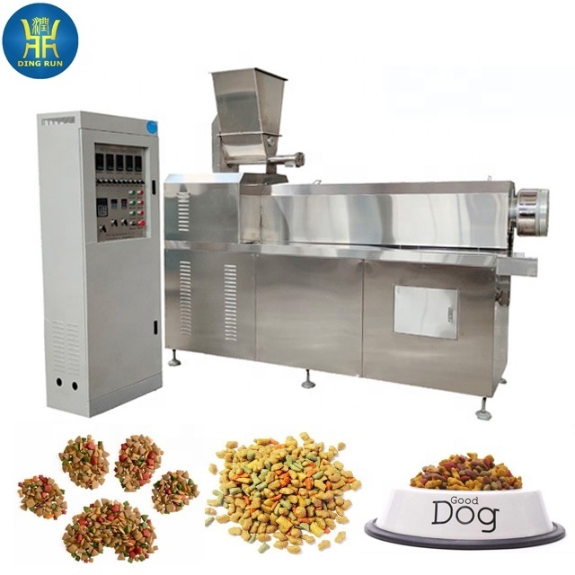 Dry wet pet food pellet processing making extruder machine dog food machine