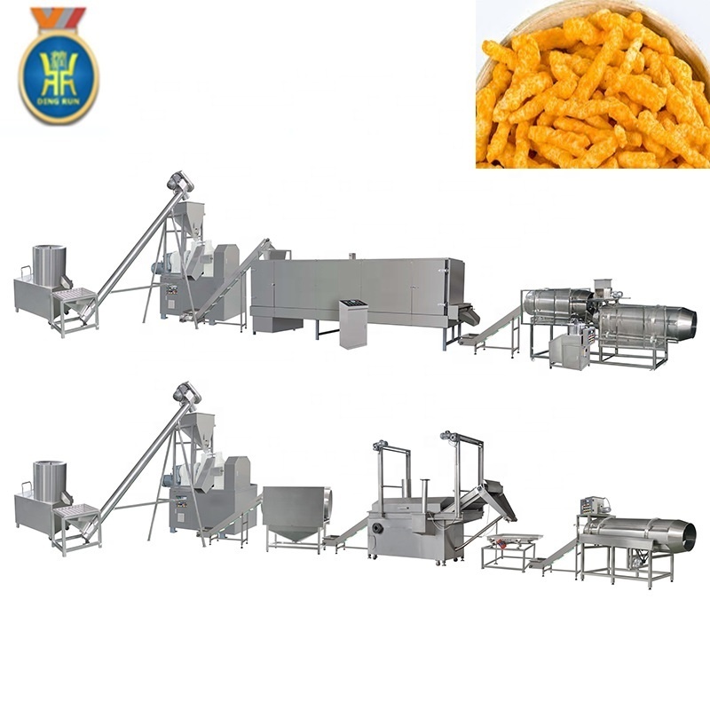 150 Kg/h Fried Cheetos Twist Snacks Food Nik Naks Snack Chips Kurkure Machine