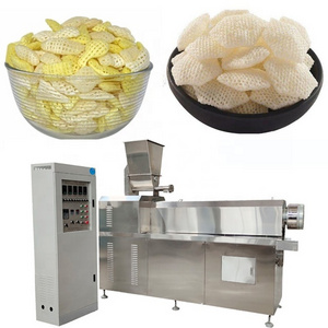 3d 2d extruded pellets snacks food fried pani puri papad making machines processing line