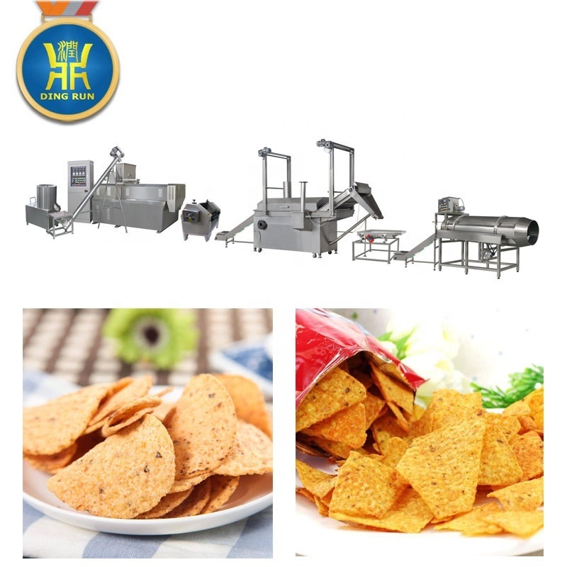 baked tortilla chips processing line extruder machine corn chips production equipments