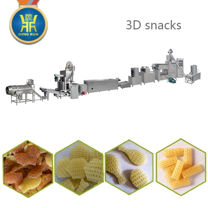 full automatic pani puri making machine pani puri production line potato chips 2d 3d snacks extruder