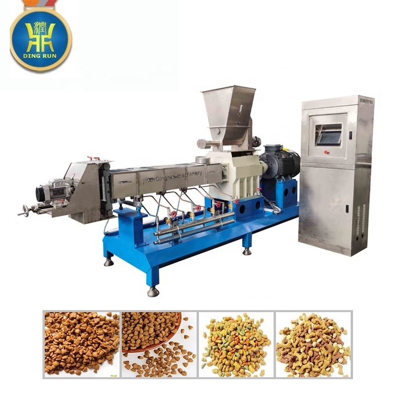 complete pet food automatic machine processing line dog feed pellet making extrusion extruder