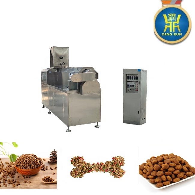 dry cat and dog food extruder manufacturing croquettes dog food machine