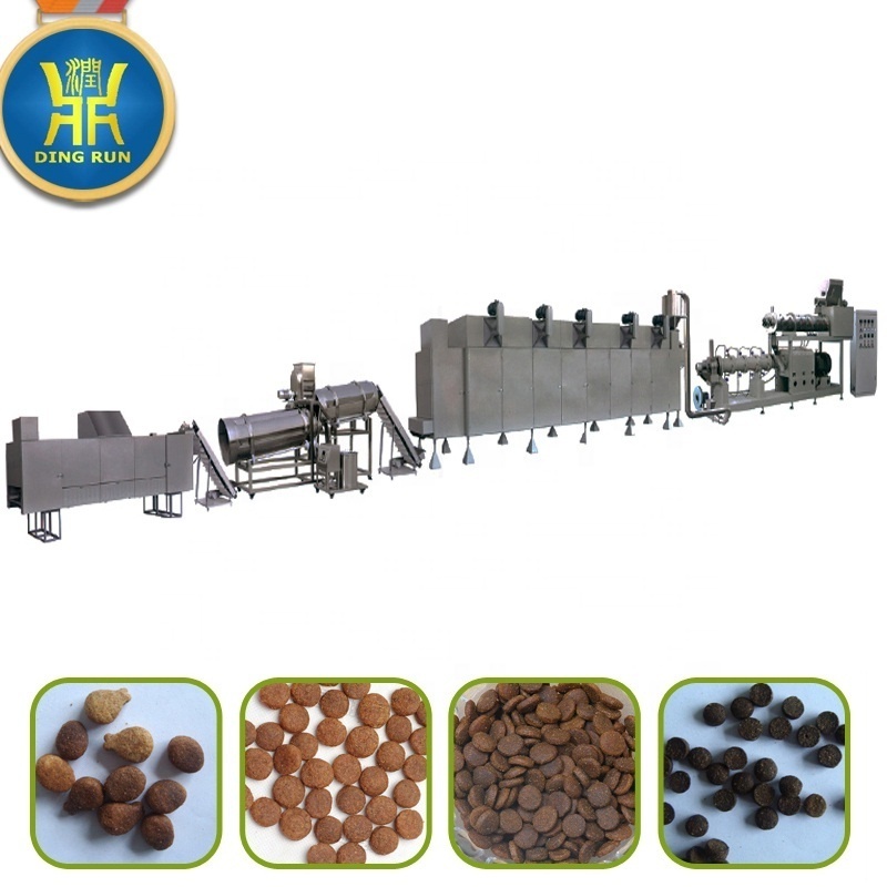 dry cat and dog food extruder manufacturing croquettes dog food machine