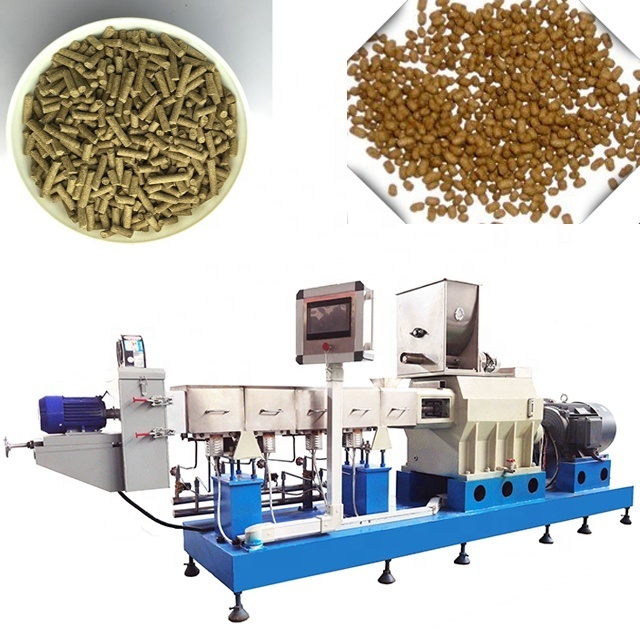 Dry type floating fish feed pellet extruder machine price