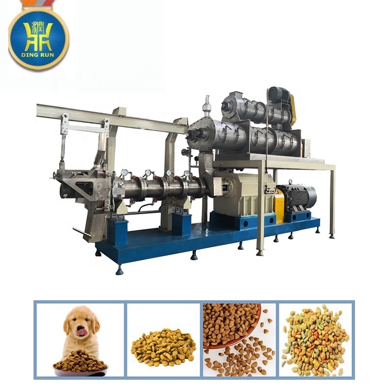 complete pet food automatic machine processing line dog feed pellet making extrusion extruder