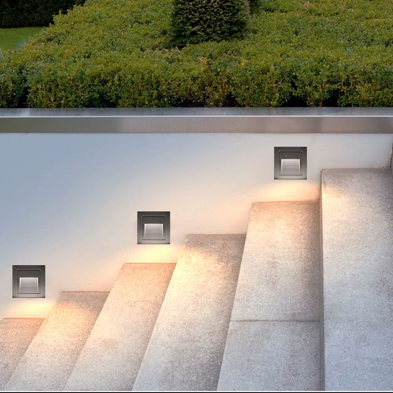 3w Indoor Led Step Light Stair Light Wall Embedded Outdoor Waterproof Underground Lamp Lighting Footlights