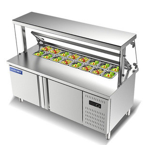 Commercial Restaurant Under Counter Refrigerators Fridge Table Pizza Prep Freezer Display Salad Bar Counter